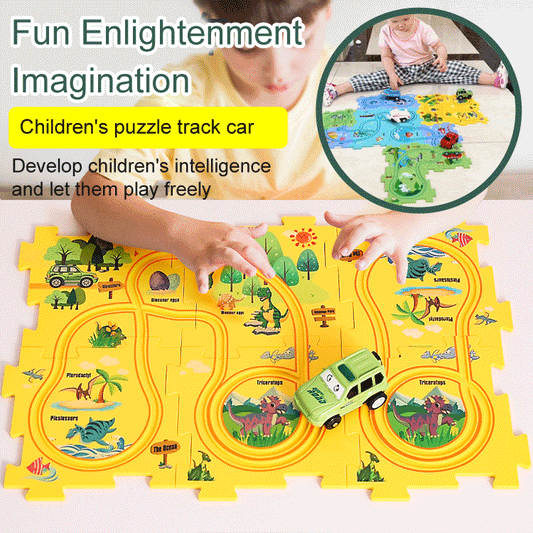 🎅Xmas Hot Sales - 49% OFF🔥Children's Educational Puzzle Track Car Play Set